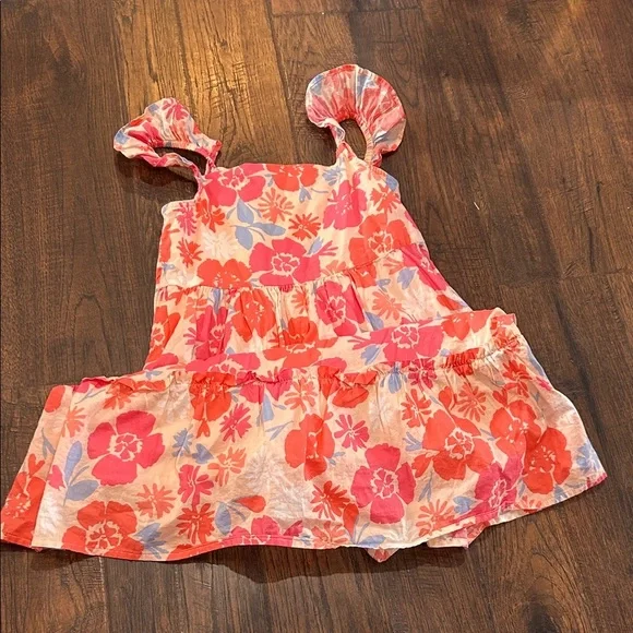 GAP Pink and Orange Floral Kids Dress - Picture 2 of 3